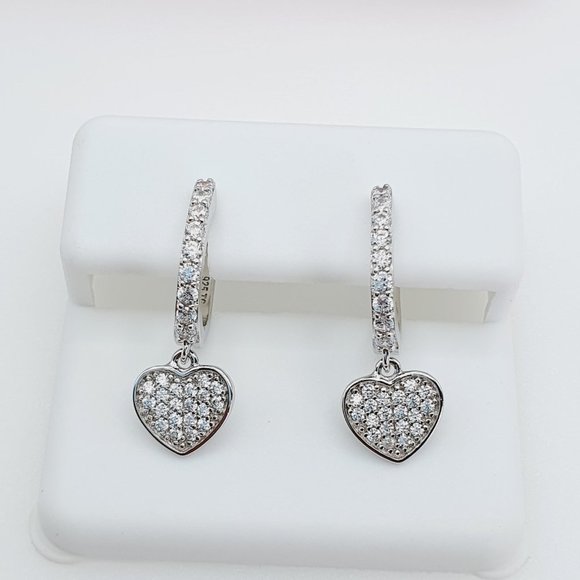 925 Sterling Silver Cubic Zirconia EarringU19254711 - Picture 6 of 10